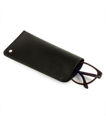 "Essential" glasses leather case - Grained calf (black, blue, green, brown, orange...) Véritable concentré