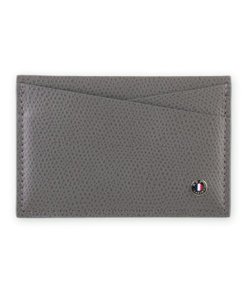 "Essential" leather card holder - Grained calf (black, blue, green, brown, orange...) de France