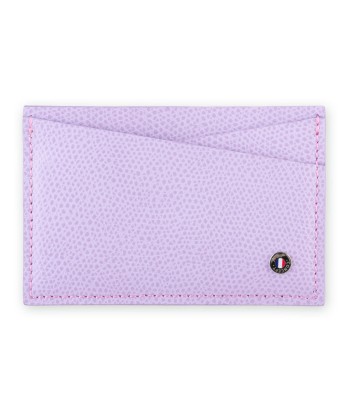 "Essential" leather card holder - Grained calf (black, blue, green, brown, orange...) de France