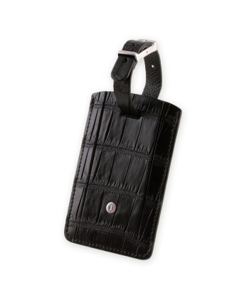 Leather luggage Tag "Essential" - Alligator (black, blue, green, brown, orange...) online