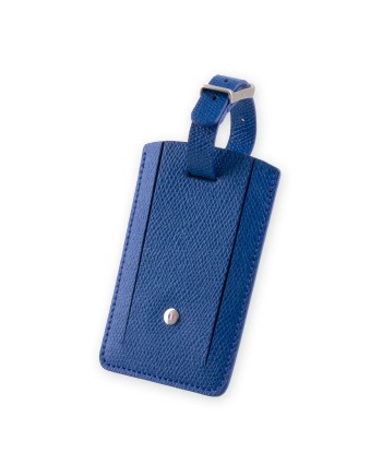 Leather luggage Tag "Essential" - Grained calf (black, blue, green, brown, orange...) ou a consommer sur place