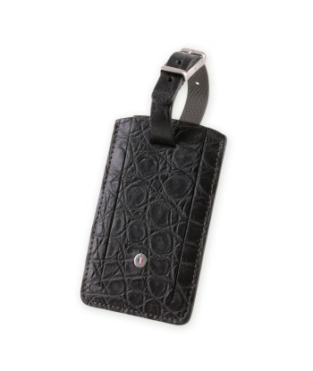 Leather luggage Tag "Essential" - Alligator (black, blue, green, brown, orange...) online