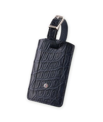 Leather luggage Tag "Essential" - Alligator (black, blue, green, brown, orange...) online