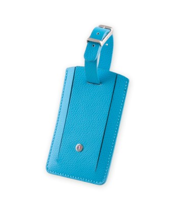 Leather luggage Tag "Essential" - Grained calf (black, blue, green, brown, orange...) ou a consommer sur place