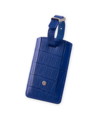 Leather luggage Tag "Essential" - Alligator (black, blue, green, brown, orange...) online