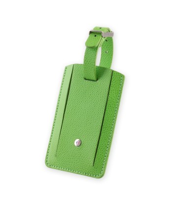 Leather luggage Tag "Essential" - Grained calf (black, blue, green, brown, orange...) ou a consommer sur place