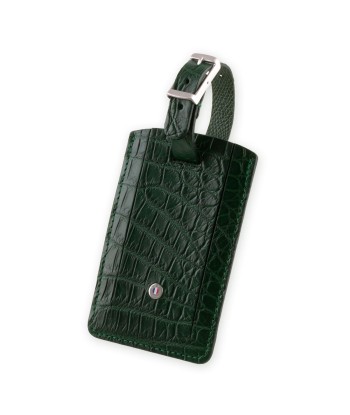 Leather luggage Tag "Essential" - Alligator (black, blue, green, brown, orange...) online