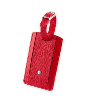 Leather luggage Tag "Essential" - Grained calf (black, blue, green, brown, orange...) ou a consommer sur place