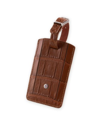 Leather luggage Tag "Essential" - Alligator (black, blue, green, brown, orange...) online