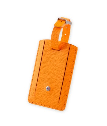 Leather luggage Tag "Essential" - Grained calf (black, blue, green, brown, orange...) ou a consommer sur place