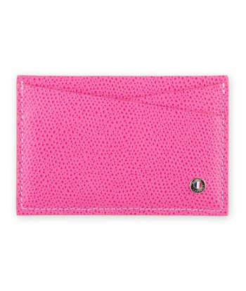 "Essential" leather card holder - Grained calf (black, blue, green, brown, orange...) de France