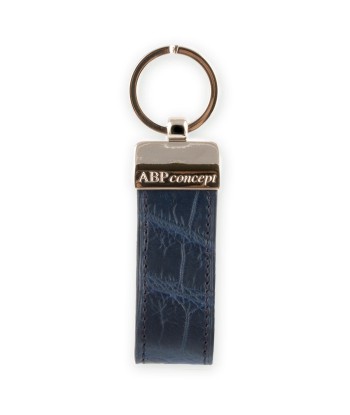 "Essential" leather key holder - Alligator (black, blue, green, brown, orange...) Véritable concentré