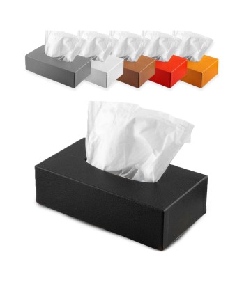 Leather tissue box - Grained calf l'évolution des habitudes 