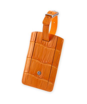 Leather luggage Tag "Essential" - Alligator (black, blue, green, brown, orange...) online