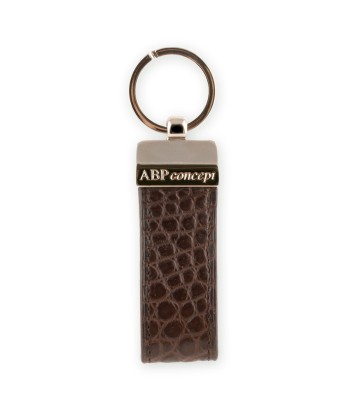 "Essential" leather key holder - Alligator (black, blue, green, brown, orange...) Véritable concentré