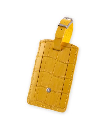 Leather luggage Tag "Essential" - Alligator (black, blue, green, brown, orange...) online