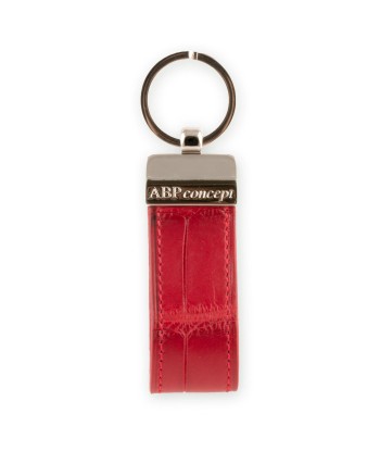 "Essential" leather key holder - Alligator (black, blue, green, brown, orange...) Véritable concentré