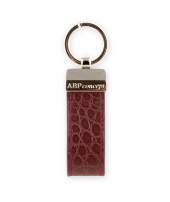 "Essential" leather key holder - Alligator (black, blue, green, brown, orange...) Véritable concentré