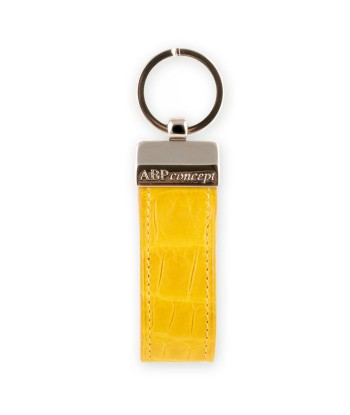 "Essential" leather key holder - Alligator (black, blue, green, brown, orange...) Véritable concentré