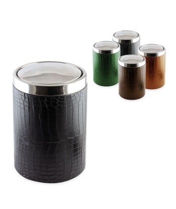 Leather small trash can - Alligator Le MVP de beaucoup