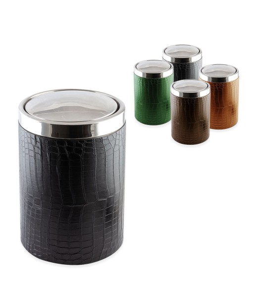 Leather small trash can - Alligator Le MVP de beaucoup