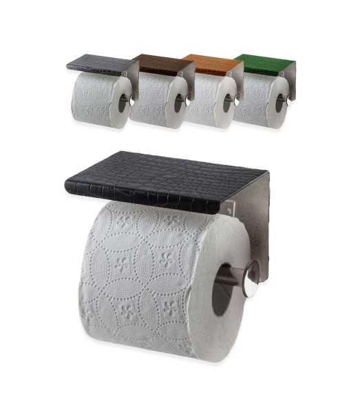 Leather toilet paper dispenser - Alligator À commander