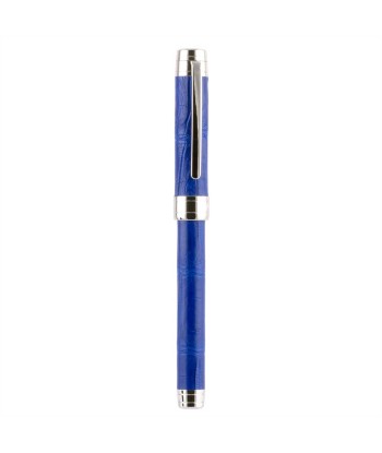 Rollerball pen – Rhodium steel – Alligator (black, blue, green, red...) rembourrage situé sous