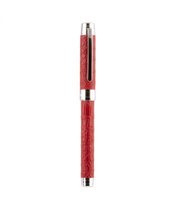 Rollerball pen – Rhodium steel – Alligator (black, blue, green, red...) rembourrage situé sous