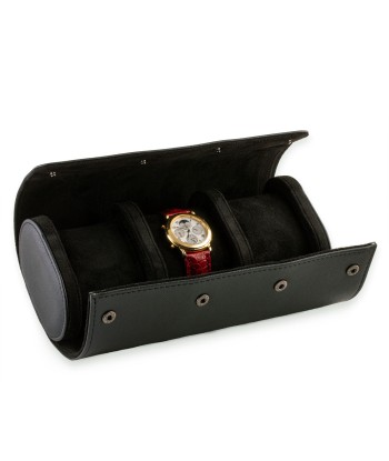 Travel case - Watch roll for 3 watches - Black, grey, blue, brown votre