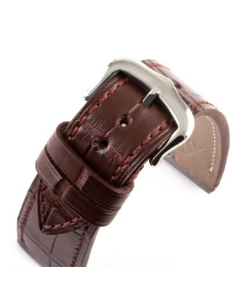 Cartier Santos Dumont (new models 2023) - Leather watch band - Alligator (black, grey, brown, blue) pas cheres