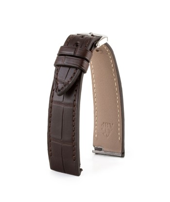 Cartier Santos Dumont (new models 2023) - Leather watch band - Alligator (black, grey, brown, blue) pas cheres