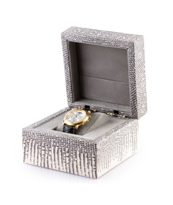 Leather watch box - Watch case for 1 watch - "Himalaya" lizard les ligaments