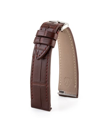 Cartier Santos Dumont (new models 2023) - Leather watch band - Alligator (black, grey, brown, blue) pas cheres