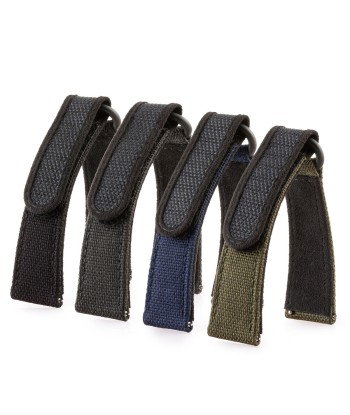 Velcro watch strap - Cordura (black, grey, blue, kaki) pas cher 