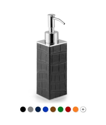 Leather home soap / hydro alcoholic gel dispenser - Alligator Les êtres humains sont 