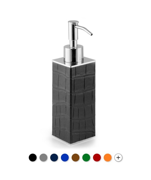 Leather home soap / hydro alcoholic gel dispenser - Alligator Les êtres humains sont 