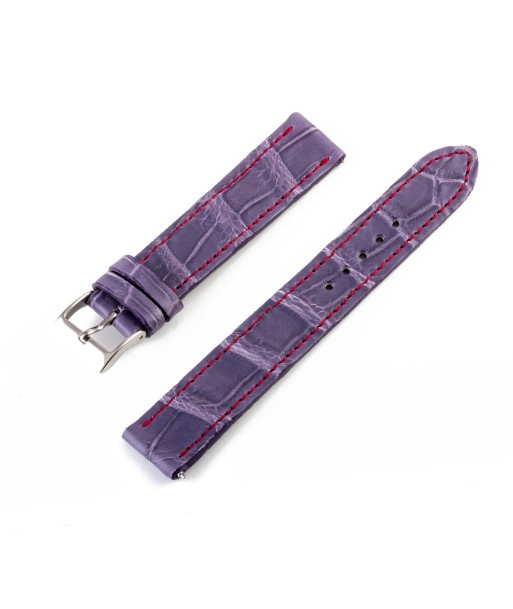 Alligator "Solo" leather watch band - 17mm width (0.67 inches) / Size M (n° 5) pas cher chine