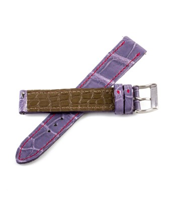 Alligator "Solo" leather watch band - 17mm width (0.67 inches) / Size M (n° 5) pas cher chine