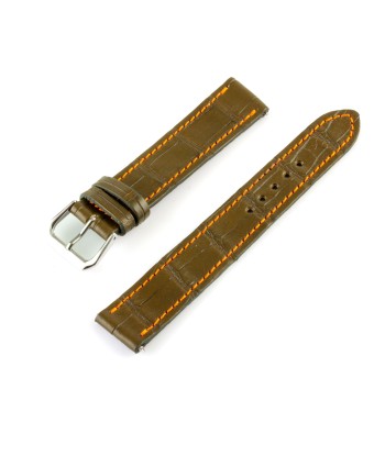 Alligator "Solo" leather watch band - 17mm width (0.67 inches) / Size M (n° 7) Comparez et commandez 