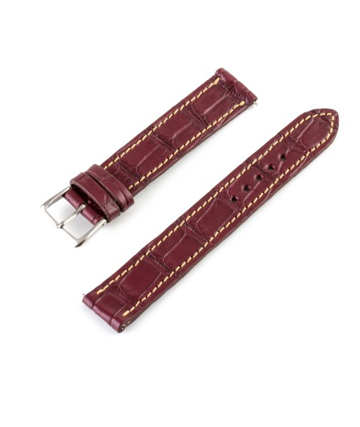 Alligator "Solo" leather watch band - 17mm width (0.67 inches) / Size M (n° 8) prix pour 