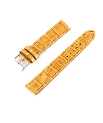 Alligator "Solo" leather watch band - 17mm width (0.67 inches) / Size M (n° 9) une grave pollution 