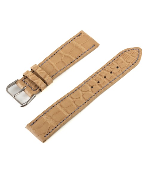 Alligator "Solo" leather watch band - 20mm width (0.79 inches) / Size M (n° 2) la livraison gratuite