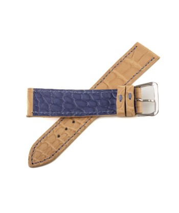 Alligator "Solo" leather watch band - 20mm width (0.79 inches) / Size M (n° 2) la livraison gratuite