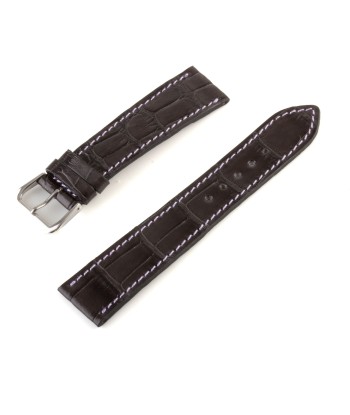 Alligator leather watch band - 20mm width (0.79 inches) / Size M (n° 1) Profitez des Offres !