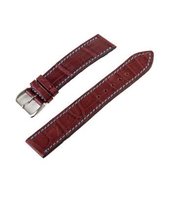 Alligator "Solo" leather watch band - 20mm width (0.79 inches) / Size M (n° 8) livraison gratuite