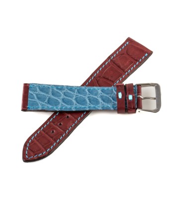 Alligator "Solo" leather watch band - 20mm width (0.79 inches) / Size M (n° 8) livraison gratuite