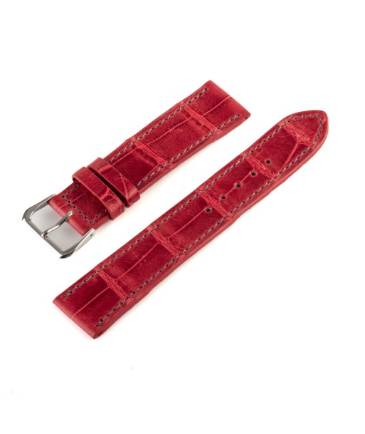 Alligator "Solo" leather watch band - 20mm width (0.79 inches) / Size M (n° 9) pas chere