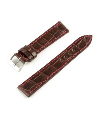 Alligator leather "Solo" watch band - 18mm width (0.71 inches) / Size M (n° 4) l'achat 