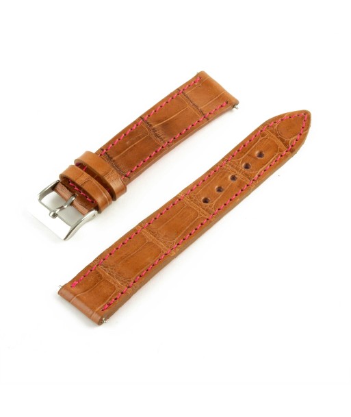 Alligator leather "Solo" watch band - 18mm width (0.71 inches) / Size M (n° 6) Faites des économies