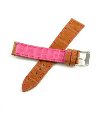 Alligator leather "Solo" watch band - 18mm width (0.71 inches) / Size M (n° 6) Faites des économies